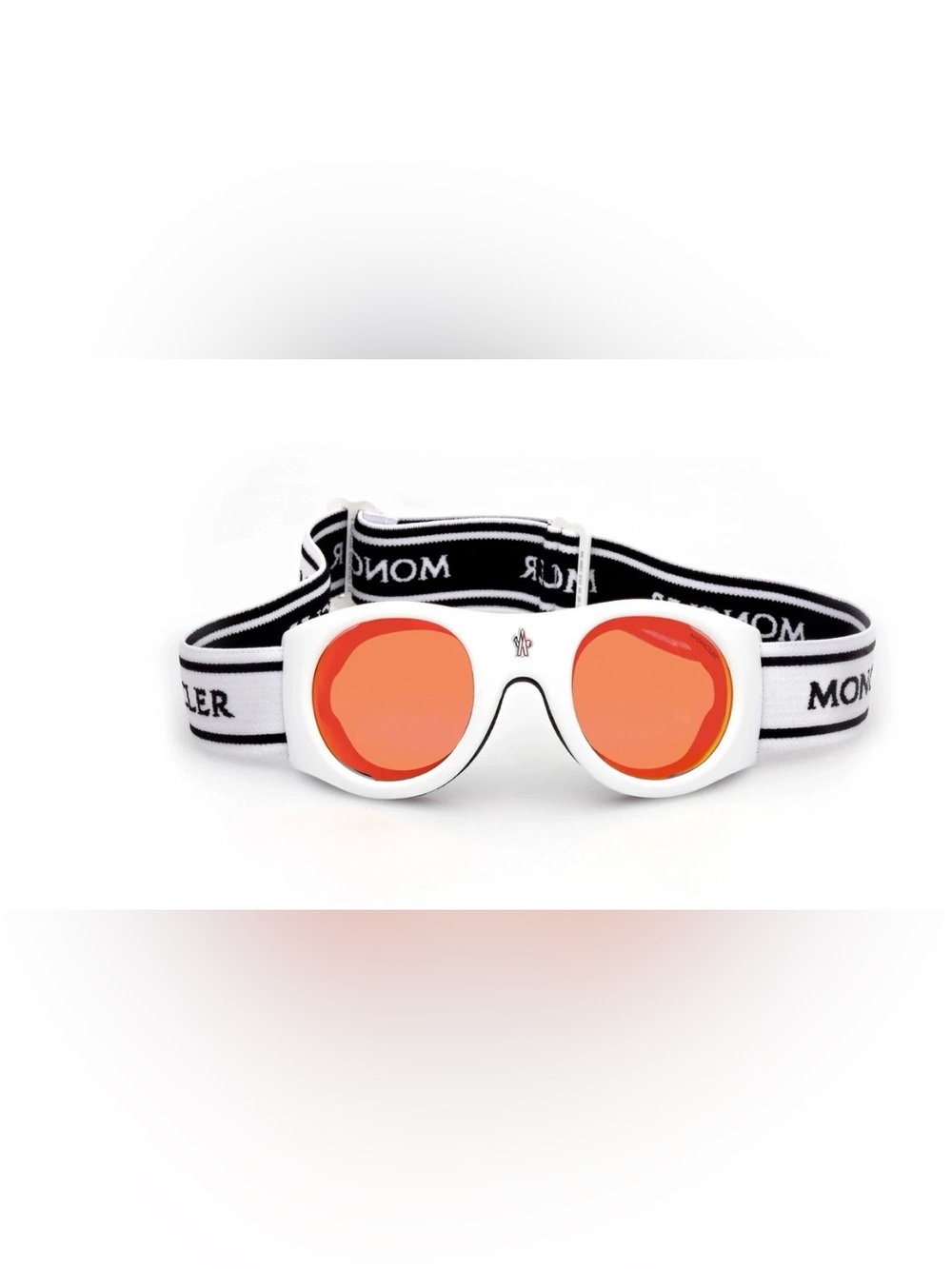 Moncler Black and White Branded Elastic Strap